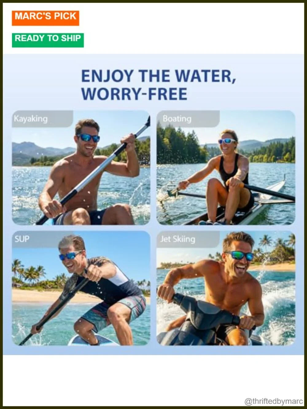 Floating Polarized Fishing Sunglasses UV400 Lens Men Women